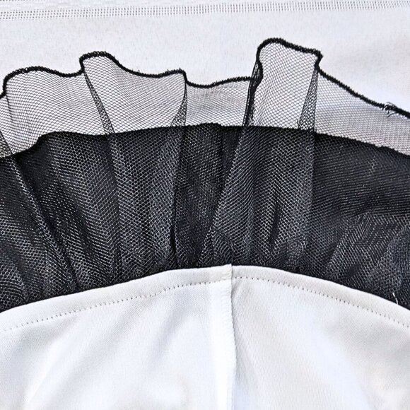 Vintage Y2K SPEECHLESS Black & White Suzani Print Fit & Flare Mini Dress Size 5 - Picture 6 of 8